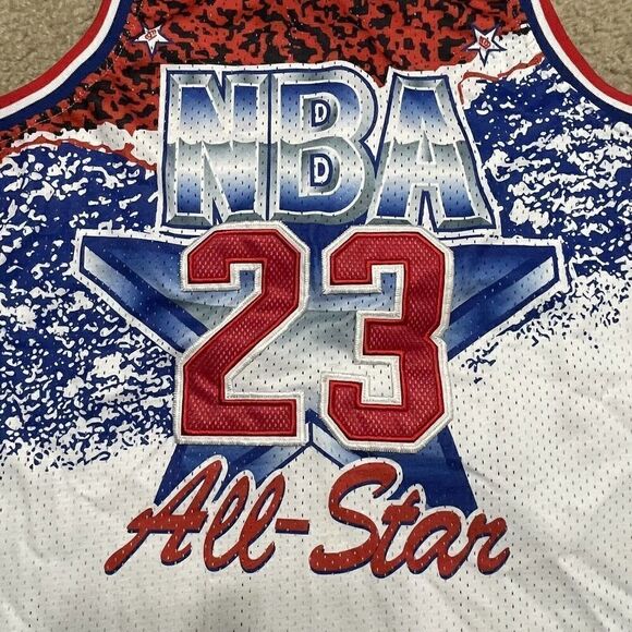 Michael Jordan 1991 All-Star East Jersey Mitchell & Ness Hardwood Classics Large - Picture 3 of 10